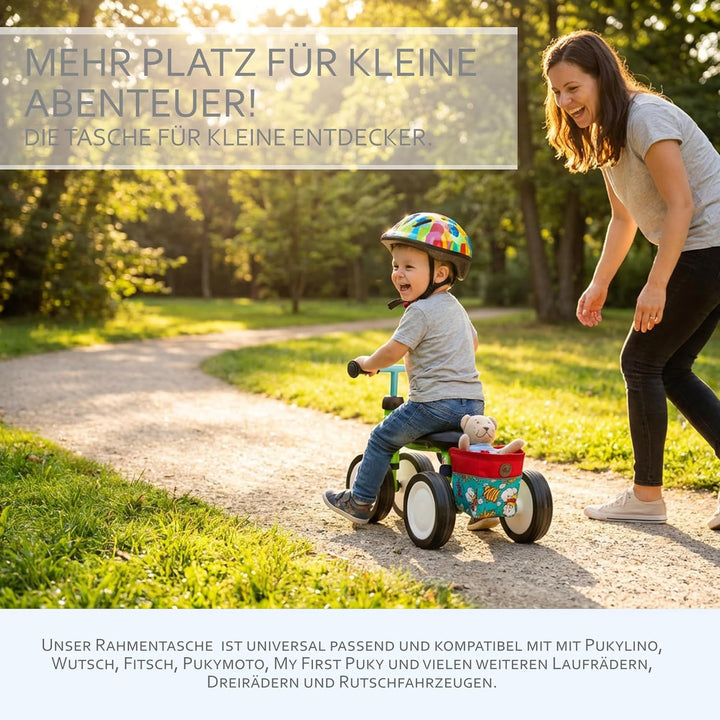 BambiniWelt by Rafael K. Rahmentasche für Kinder – für Laufrad, Dreirad & Rutschfahrzeuge – kompatib