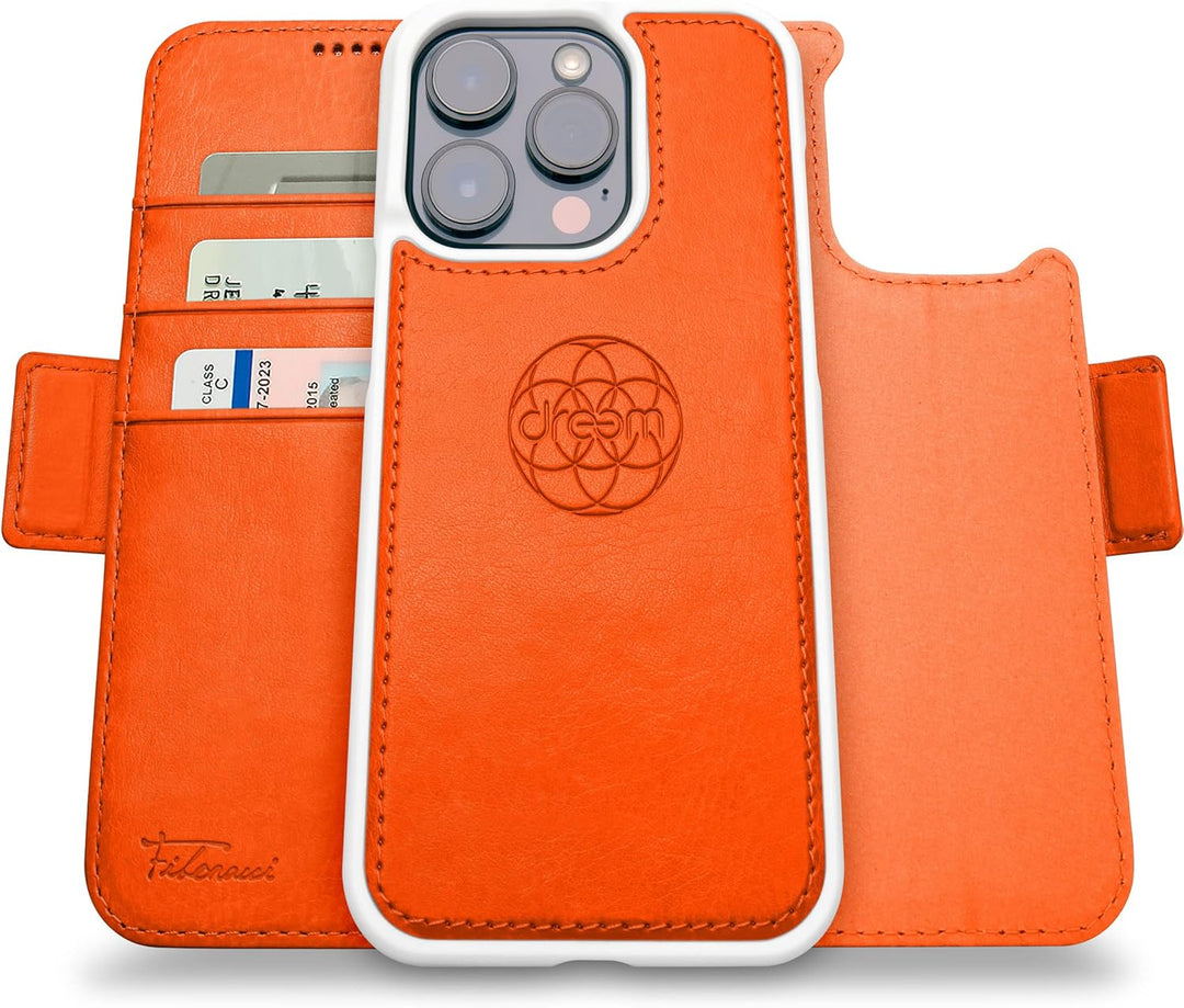 Dreem Fibonacci iPhone 14 Pro Max Brieftaschen-Etui / 2-in-1 stossfestes Etui und abnehmbares Folio
