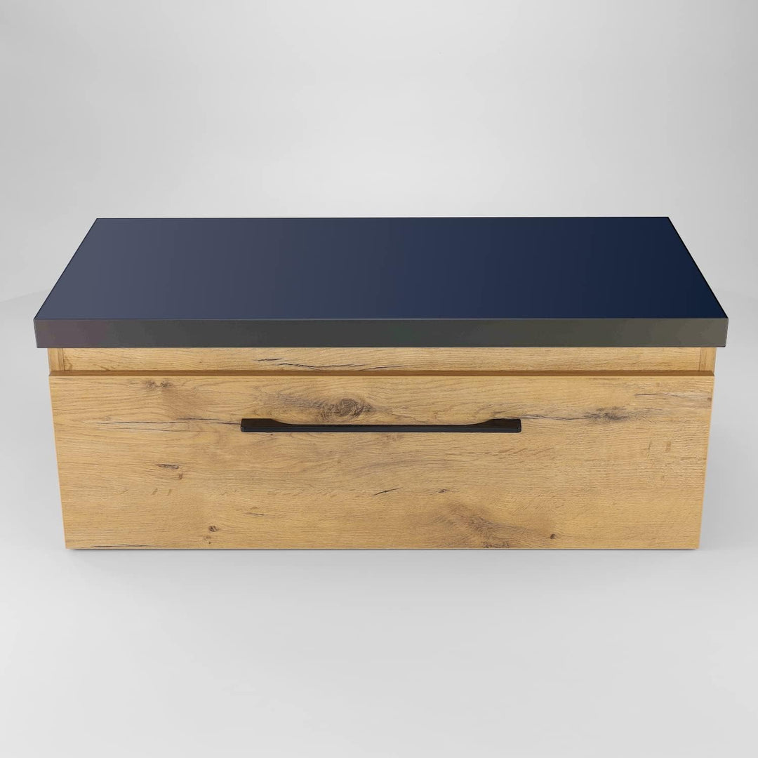 paplinskimoebel Badezimmer Badmöbel Unterschrank Schrank Waschbecken + schwarzes Oberteil 80,5 x 39