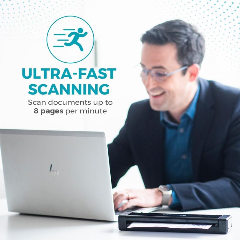 IRIScan Executive Mobile Scanner-dokumentenscanner A4 8PPM Duplex Scanner - v4: PDF-Editor, USB-betr