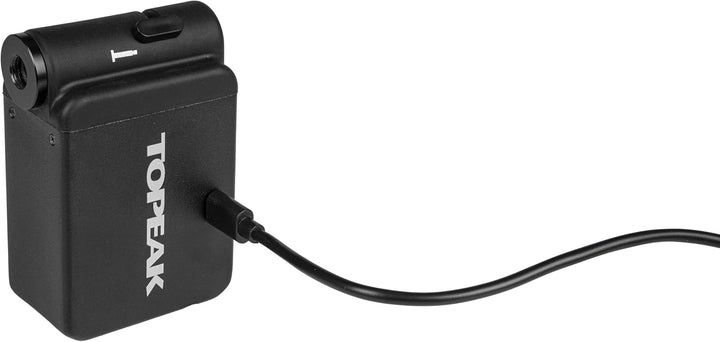 Topeak E-Booster Digital Pumpe aus Aluminium/Kunststoff/Silikon in der Farbe Schwarz und Gelb, Pumpl