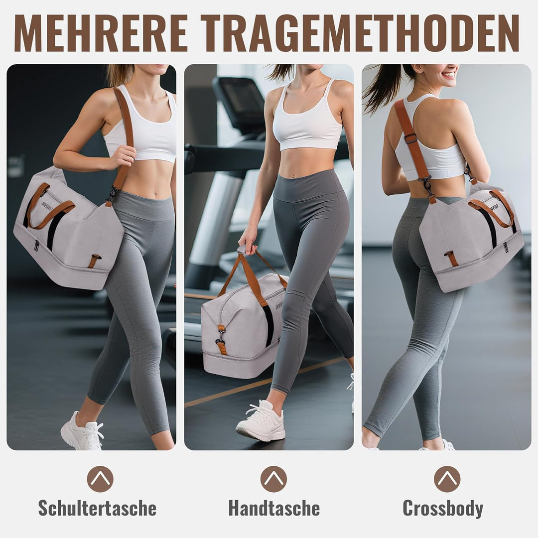 Sporttasche & Reisetasche für Damen und Herren - mit Schuhfach & Nassfach, Large Capacity Travel Bag