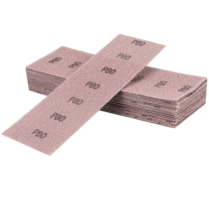 Netz Schleifstreifen 80 x 230mm，25 Stück Profi-Schleifgitter mit P80 Körnung, für Handschliff, Schwi