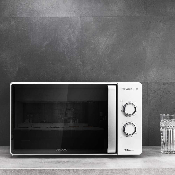 Cecotec Mikrowelle mit Grill ProClean 4110. 700W Leistung, Grill mit 800 W, Fassungsvermögen 23 l, R