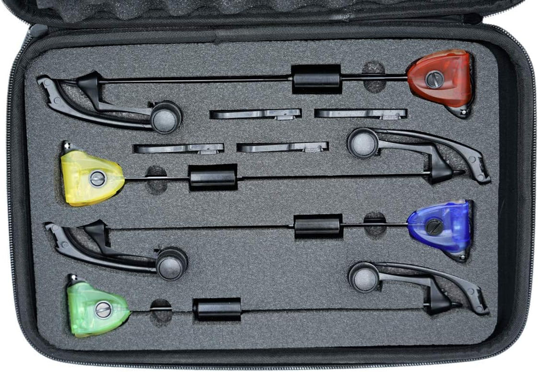 Carpon® Bissanzeiger Swinger Set Serie für Karpfenangeln im Fall Rote Blaue gelbe (grüne) Farbe 4 Sw