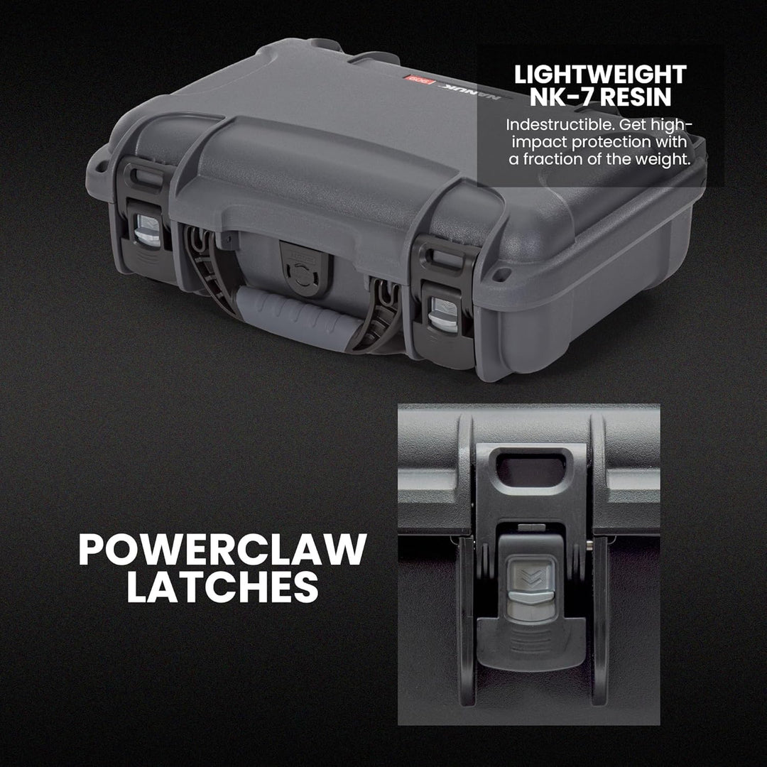 Nanuk 909 Wasserdichter Hartschalenkoffer Mit Plüschschaumeinlage - Graphit Grau (Graphite//Nature's