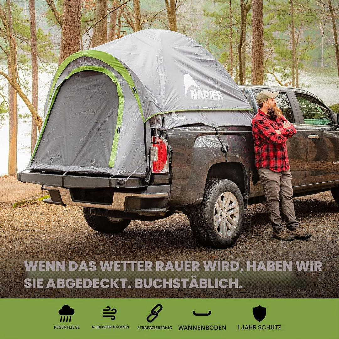 Napier Backroadz LKW-Bett mit wasserdichter Materialbeschichtung, bequemes und geräumiges 2-Personen