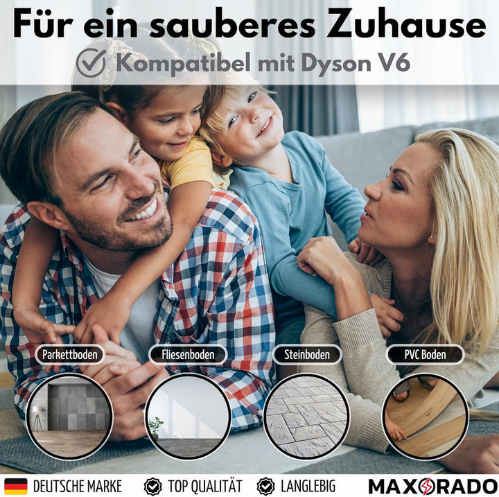 Parkettdüse Hartbodendüse Staubsaugerdüsee Düse für Staubsauger kompatibel mit Dyson V6 Top Dog Tota