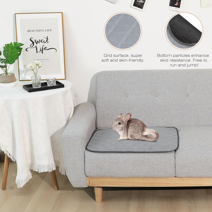 VavoPaw Kleintier Teppich Saugfähige Käfigmatte, 2 PCS 50x70cm Liner Fleece Wiederverwendbar Pad mit