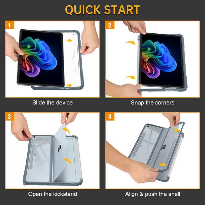 Fintie Hülle für Microsoft Surface Pro 12 Zoll 1. Edition (2025), Stossfeste Folio-Schutzhülle mit t