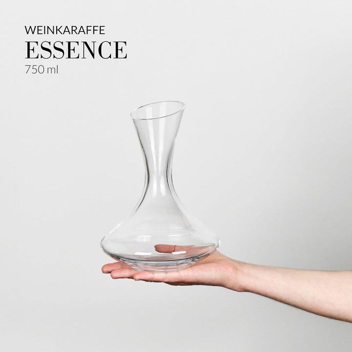 KROSNO Dekanter Weinkaraffe | 750 ML | Handgefertigt | Perfekt für Zuhause, Restaurants, Partys und