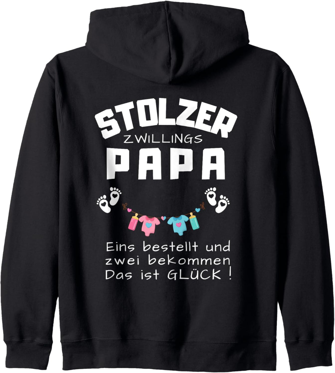 Zwillingspapa Vater oder Papa von Zwillingen Vatertag Spruch Kapuzenjacke
