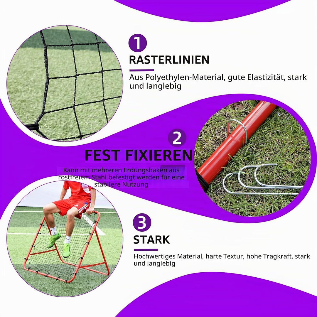 Swpeet 1Pcs Red Soccer Rebounder Net, Perfect for Team or Solo Soccer Training