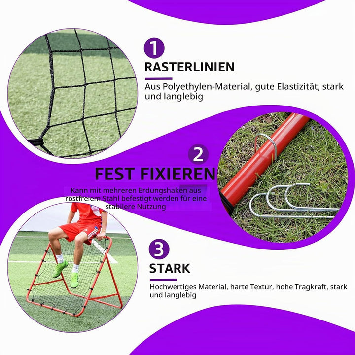 Swpeet 1Pcs Red Soccer Rebounder Net, Perfect for Team or Solo Soccer Training