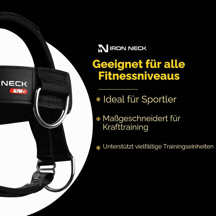 Iron Neck Alpha Harness Plus, schwarz oder grau