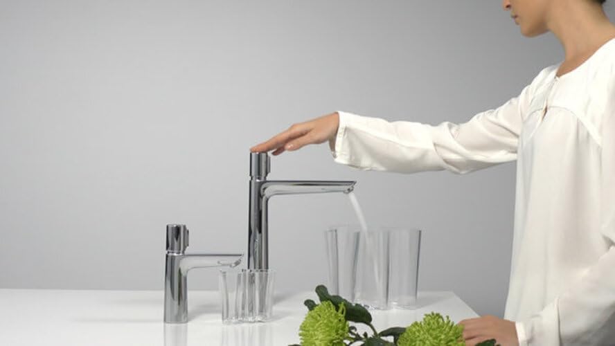 hansgrohe Wasserhahn Talis Select E (Armatur mit Auslauf Höhe 110 mm, ohne Ablaufgarnitur) Chrom Aus