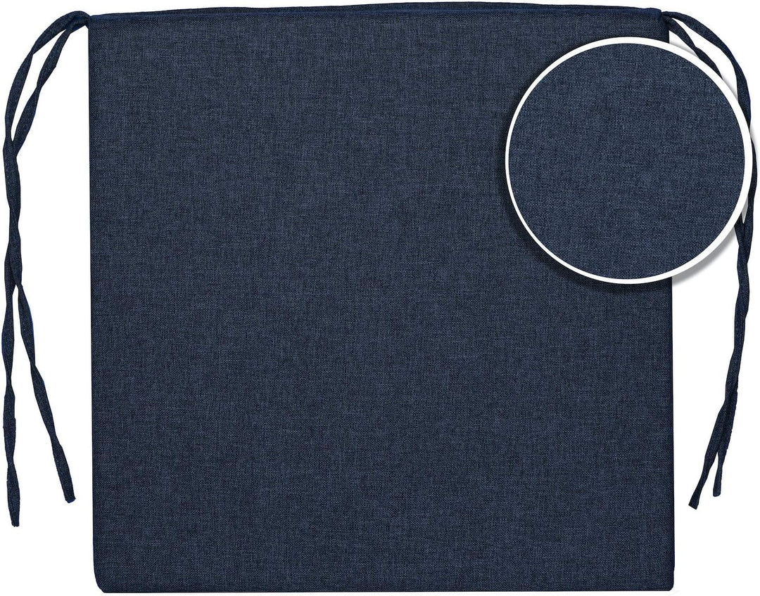 sunnypillow 4er Set Stuhlkissen mit Bindebänder - 40 x 40 x 3 cm - Sitzkissen Outdoor für Stühle/Bän