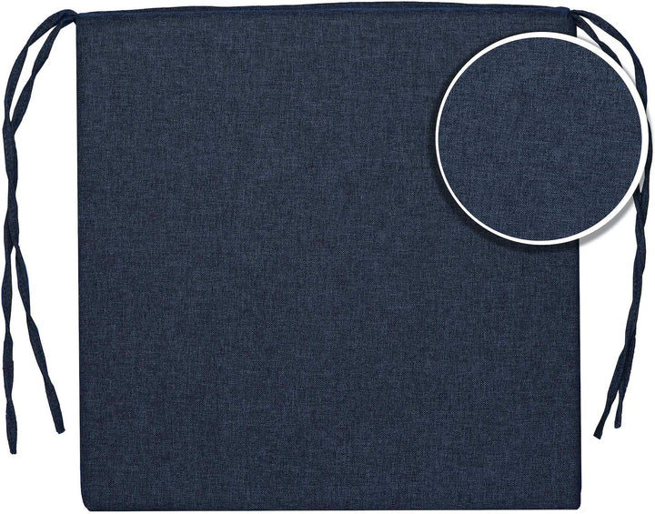 sunnypillow 4er Set Stuhlkissen mit Bindebänder - 40 x 40 x 3 cm - Sitzkissen Outdoor für Stühle/Bän