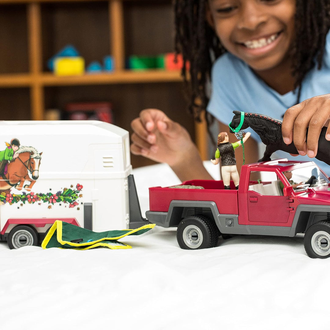 Schleich 42346 Horse Club Pk Up with Horse Box alte Verpackung, alte Verpackung