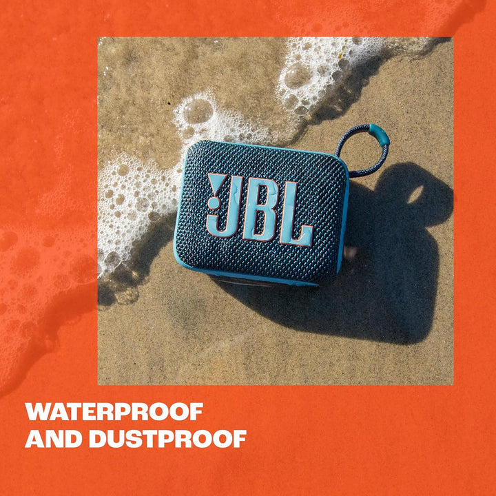 JBL Go 4 in Blau – Tragbare Bluetooth-Lautsprecher-Box Pro Sound, tiefem Bass und Playtime-Boost-Fun