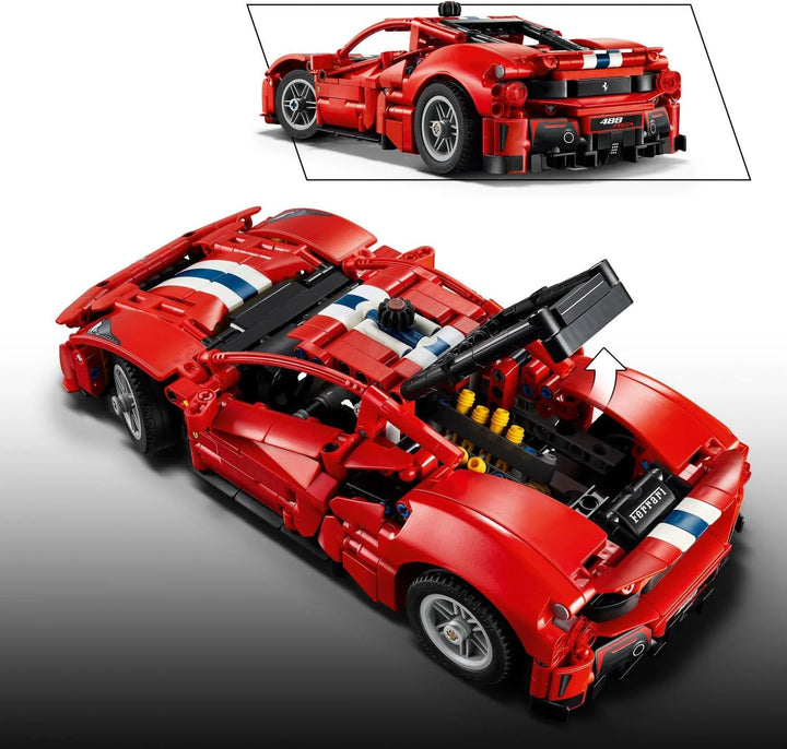 LEGO Technic Ferrari 488 Pista Auto - Bauspielzeug für Kinder ab 9 Jahren - Ferrari-Merch - Rennauto