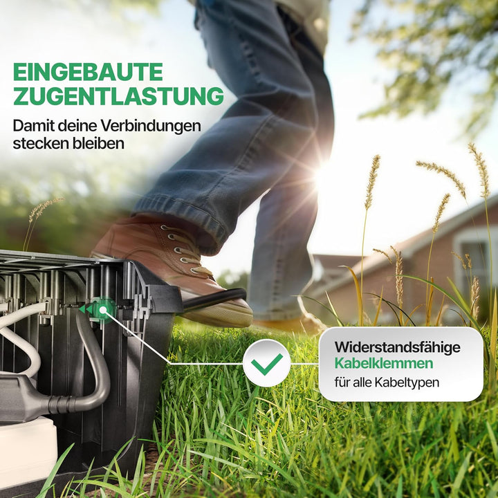 Kabelbox wasserdicht IP54 [Das Original] Safe Box - Sicherheitsbox - Outdoor Box wasserdicht - Steck