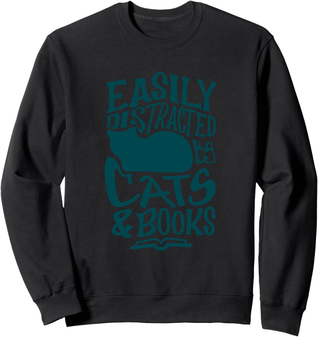 Lesen Bücher Katze Kitty Gemütliche Literatur Sweatshirt