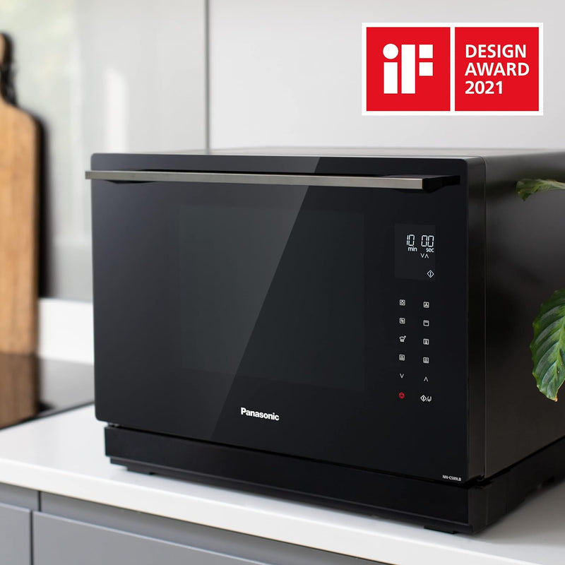 Panasonic NN-CS88LBEPG 4 in 1 Dampf Kombiofen mit Dampf, Mikrowelle, Grill, Konvektion, Inverter Tec