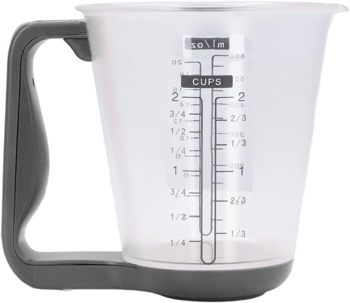 BORDSTRACT Digitale Messbecherwaage, Backwaage Flüssigkeitswaage, 1 kg Küchenwaage mit LCD-Display f