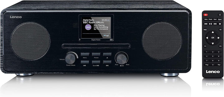 Lenco DAR-061 Dab+ CD Radio - Bluetooth 5.0 - Dab+ und FM PLL-Empfänger - LCD-Display - Zwei Stunden