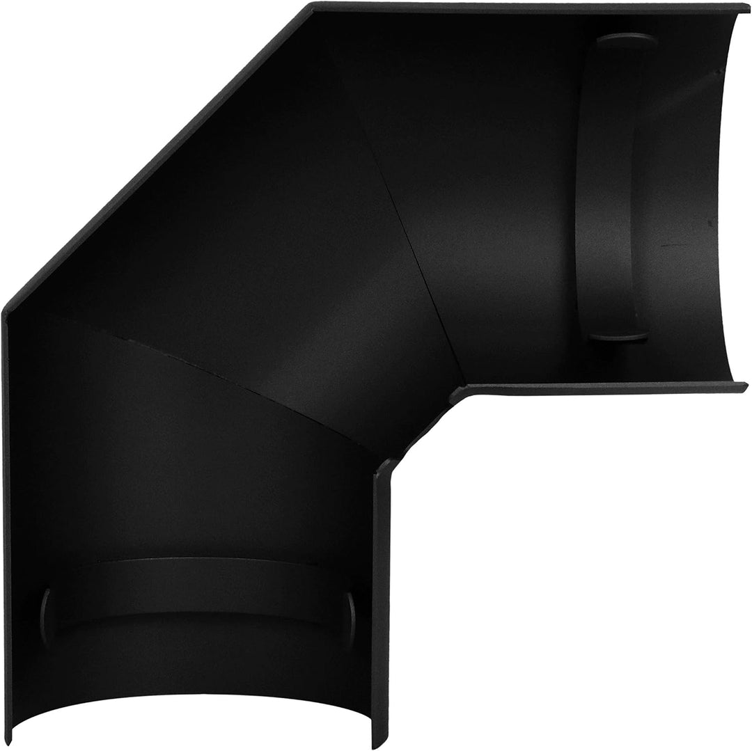 LANZZAS Ofenrohr Hitzeschutz/Thermoschild für 90° Grad Bogen seitlich, im Durchmesser Ø 150 mm, Farb