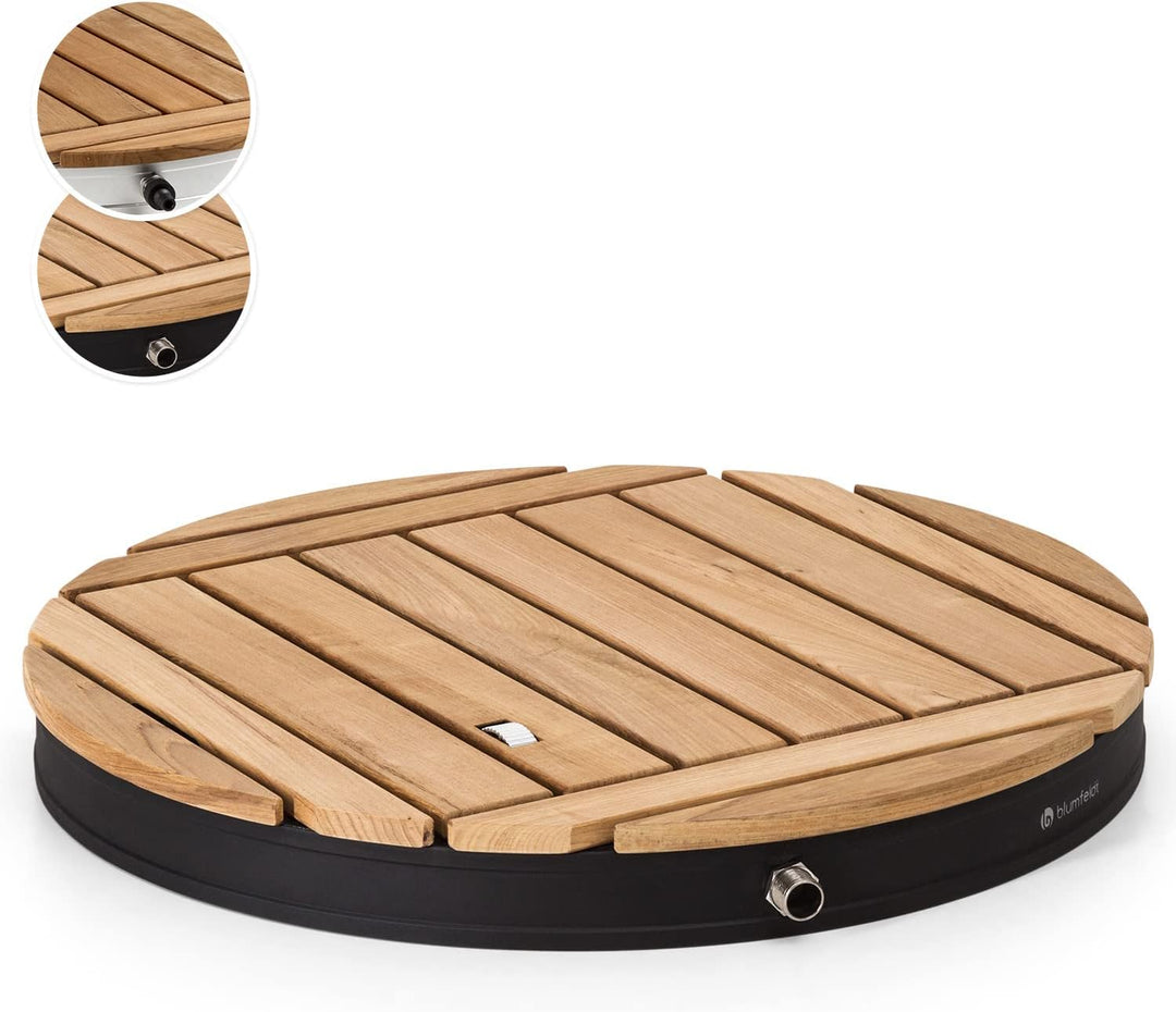 blumfeldt Mobile Gartendusche, Aussendusche für den Garten, Bodendusche mit 4m Wasserstrahlhöhe, Bod