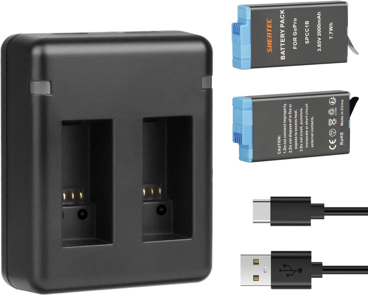 Shentec 3.85V, 2000mAh Li-ion für GoPro Enduro Akku (HERO10 Black/HERO9 Black) – Offizielles GoPro Z