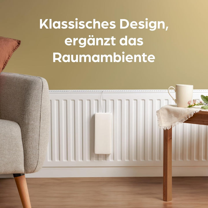 Luftbefeuchter Heizkörper aus Keramik - 4er Set mit Flexiblem Aufhängehaken - Optimale Luftfeuchtigk