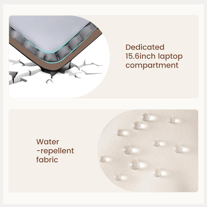 LOVEVOOK Rucksack Damen,15,6 Zoll Laptop Schulrucksack Teenager mit grossem Fach für Trinkflaschen,T