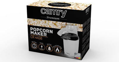 Camry CR 4458 CR4458 Popcorn Popcornmaschine, Kunststoff, weiss