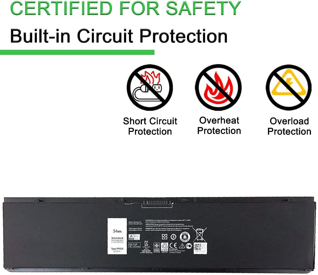 XITAIAN 34Wh 11.1V E7440 Ersatz Laptop Akku für Dell Latitude E7440 Ultrabook 14 7000 F38HT T19VW PF