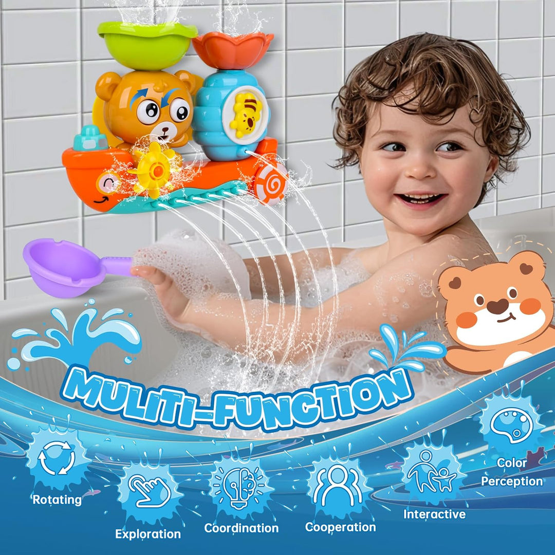 Jovicos Badespielzeug, Badewannenspielzeug ab 1 2 3 4, Bär und Bee, Badespielzeug Baby ab 1 Jahr, Ba