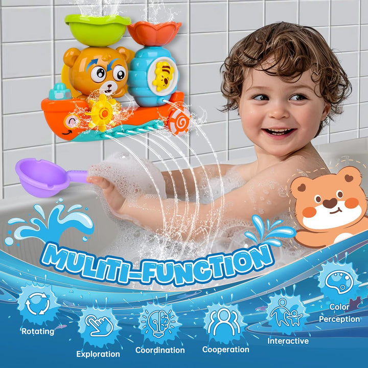 Jovicos Badespielzeug, Badewannenspielzeug ab 1 2 3 4, Bär und Bee, Badespielzeug Baby ab 1 Jahr, Ba