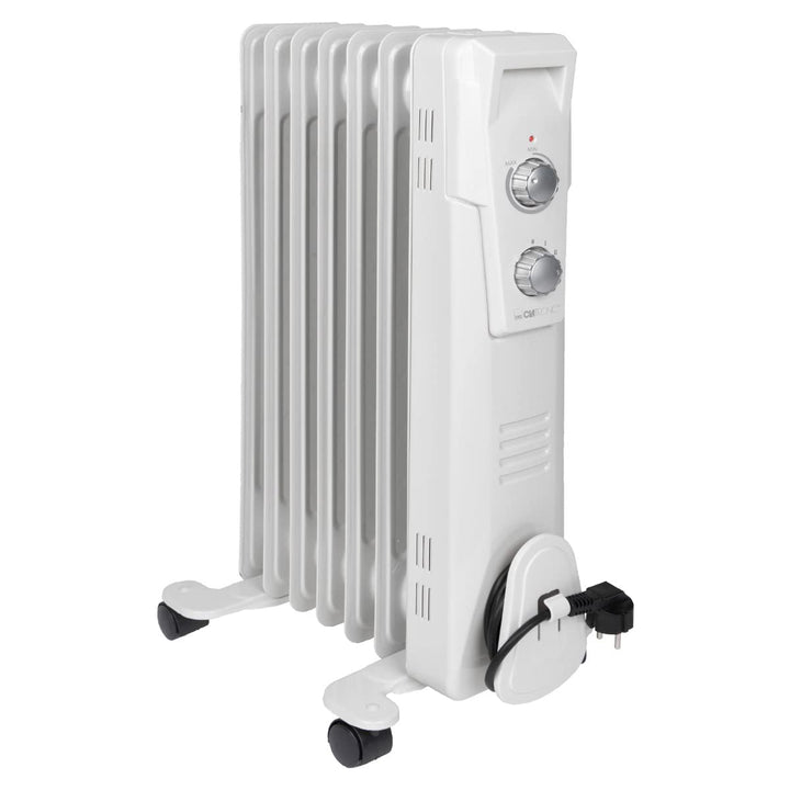 Clatronic RA 3735 7 Rippen-Ölradiator, mobiler Heizkörper, 1500 Watt, stufenloser Thermostatregler,