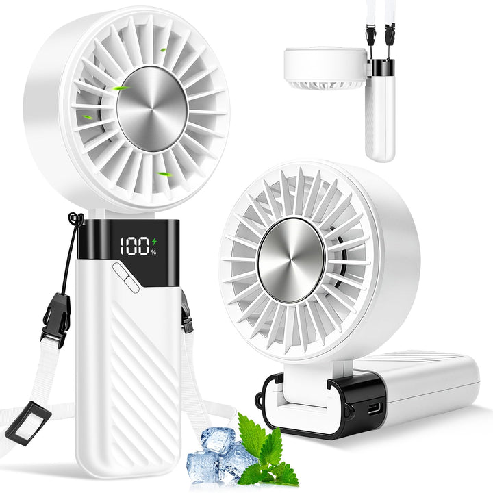 Feebee Handventilator,USB Ventilator Leise Klein Mini Ventilator Tragbarer Tischventilatoren Akku mi