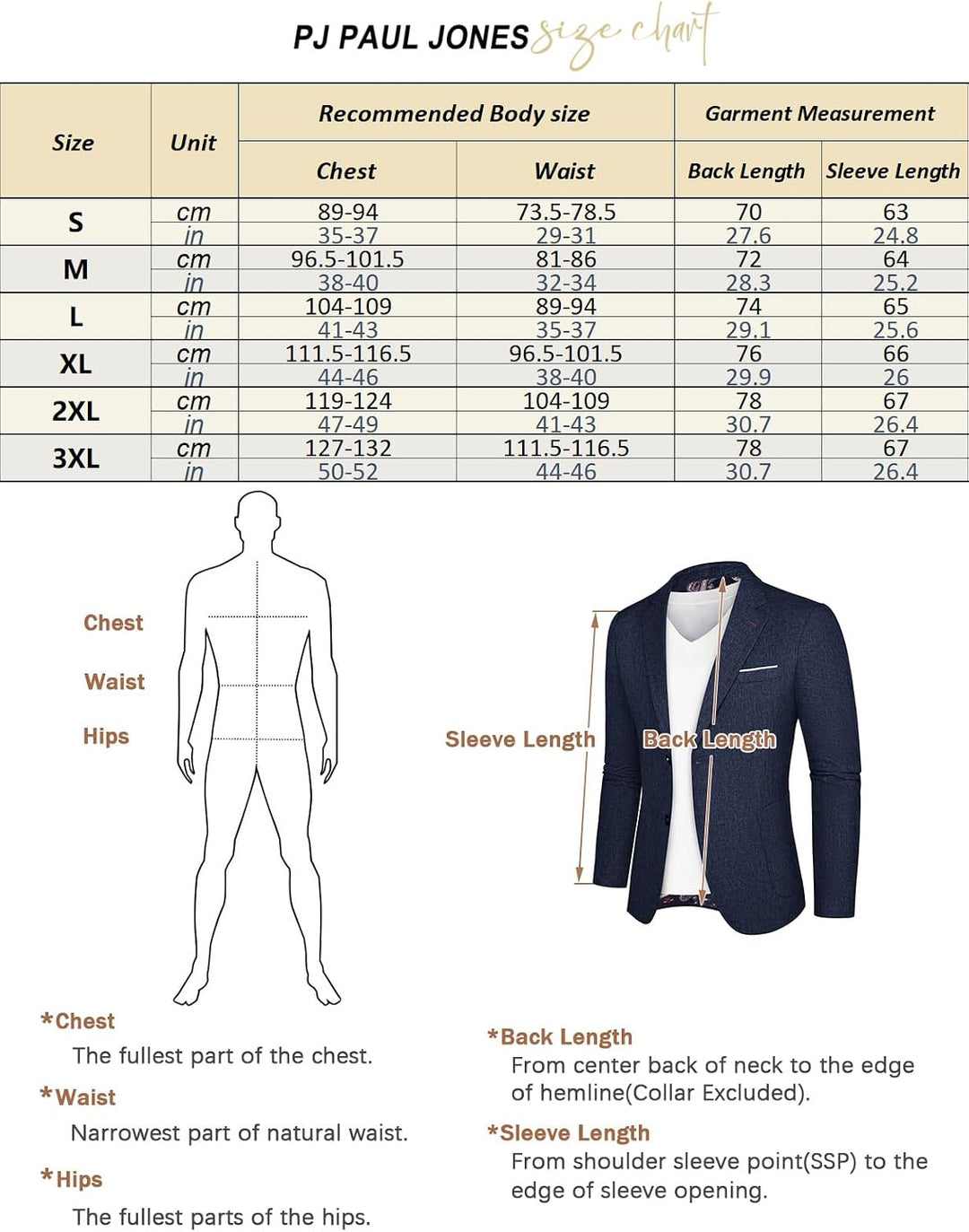 PJ PAUL JONES Herren Sakko Sportlich Regular Fit Business Anzugjacke Modern Freizeit Blazer mit 2 Kn