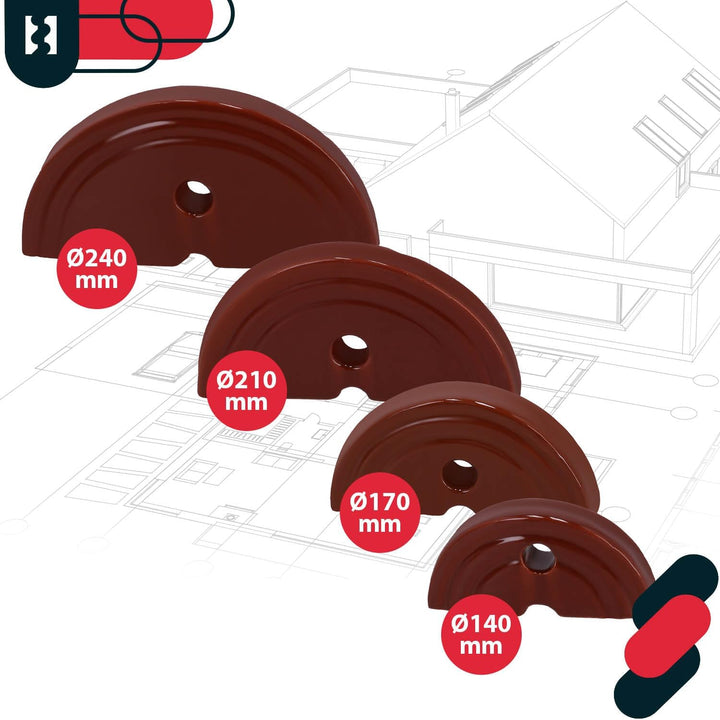 KOTARBAU® Beschwerungsstein 230 mm für Gärtopf aus Steinzeug Halbiert Fermentiergewicht für Sauerkra