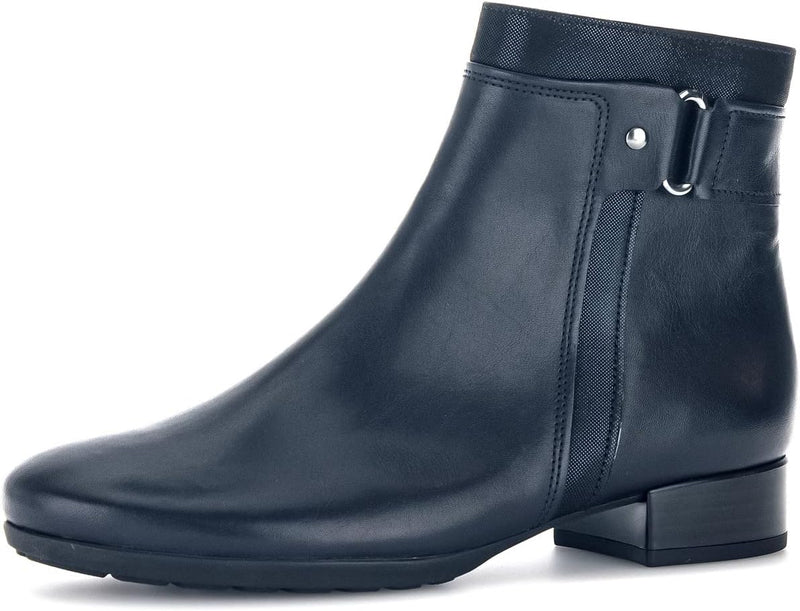 Gabor Damen Ankle Boots, Frauen Stiefeletten,Komfortable Mehrweite (H) 36 EU Weit Blau Midnight, 36