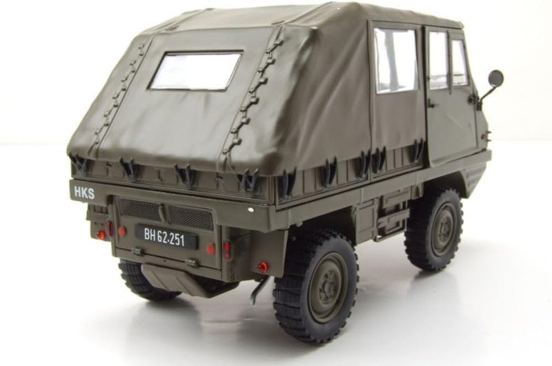 Schuco kompatibel mit Steyr Puch Haflinger ÖBH Militär Oliv grün Modellauto 1:18