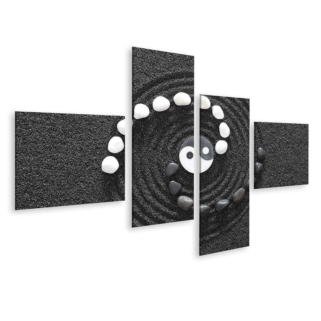 islandburner Bild auf Leinwand Zen Steine Mit Yin Und Yang Bilder Wandbilder Poster Leinwand 150x80c