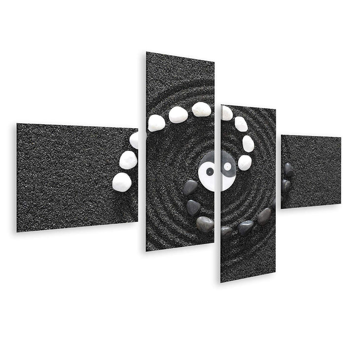 islandburner Bild auf Leinwand Zen Steine Mit Yin Und Yang Bilder Wandbilder Poster Leinwand 150x80c