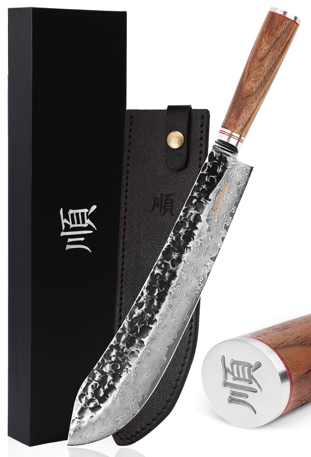 YOUSUNLONG Professionelles Brech- / Fleischermesser Kochmesser 12 Zoll - Damaskus Japanisch - Cimete
