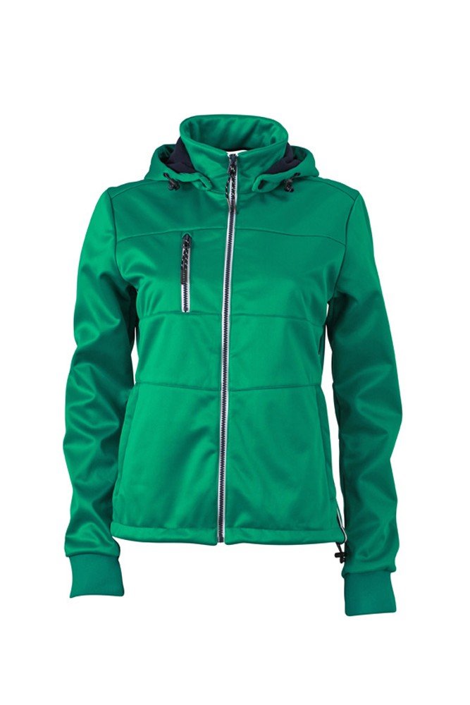 JN1077 Ladies' Maritime Jacket Junge Softshell Jacke mit modischen Details, Grösse:S;Farbe:irishgree