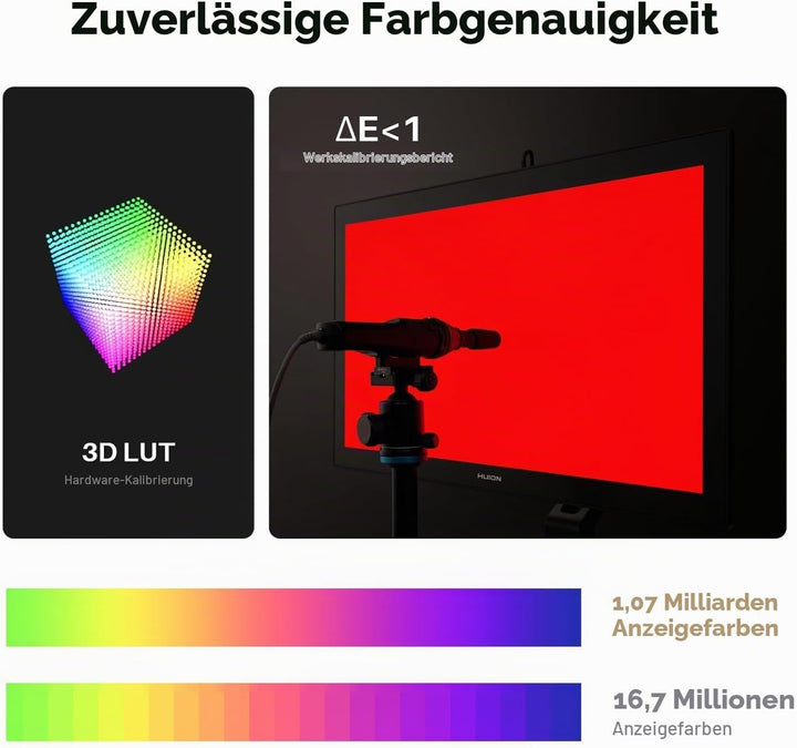 HUION Kamvas Pro 24 Gen 3 Grafiktablett mit Display, 23,8" 4K-UHD-Zeichenmonitor, 16384 Druckstufen